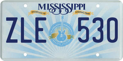 MS license plate ZLE530