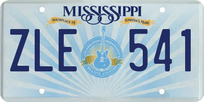 MS license plate ZLE541