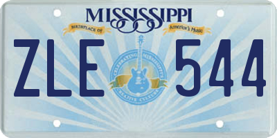 MS license plate ZLE544