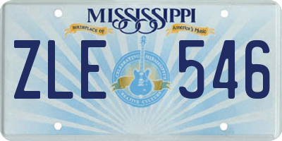 MS license plate ZLE546