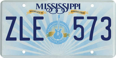 MS license plate ZLE573