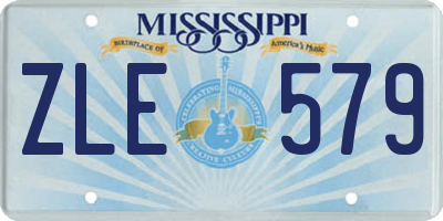 MS license plate ZLE579