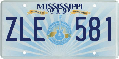 MS license plate ZLE581