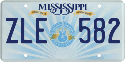 MS license plate ZLE582