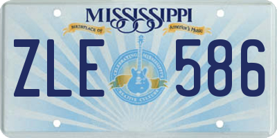 MS license plate ZLE586