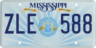 MS license plate ZLE588