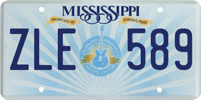MS license plate ZLE589