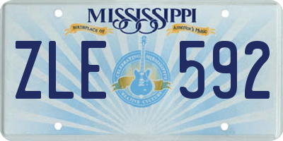 MS license plate ZLE592