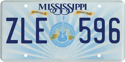 MS license plate ZLE596