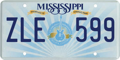 MS license plate ZLE599