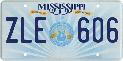 MS license plate ZLE606