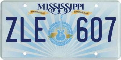 MS license plate ZLE607