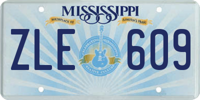 MS license plate ZLE609