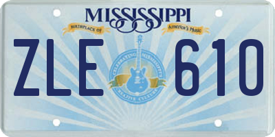 MS license plate ZLE610