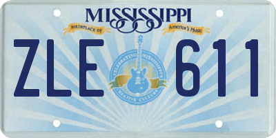 MS license plate ZLE611