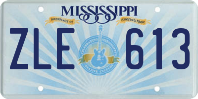 MS license plate ZLE613