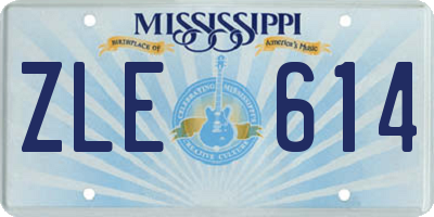 MS license plate ZLE614