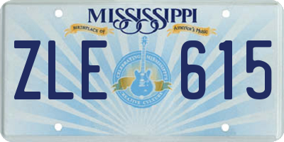 MS license plate ZLE615