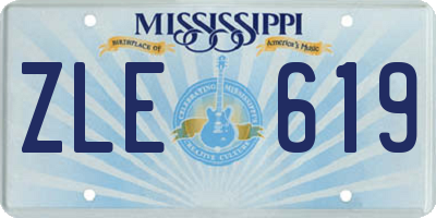 MS license plate ZLE619