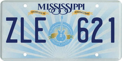 MS license plate ZLE621