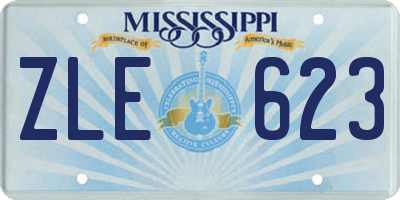 MS license plate ZLE623