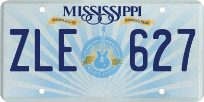 MS license plate ZLE627
