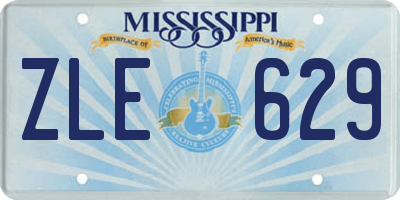 MS license plate ZLE629