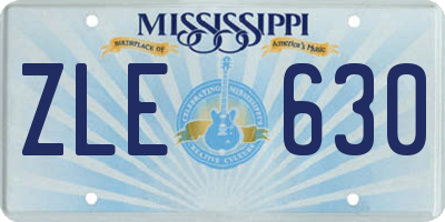 MS license plate ZLE630