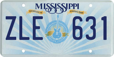 MS license plate ZLE631