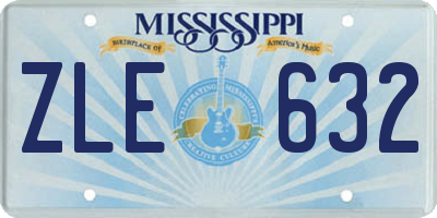 MS license plate ZLE632
