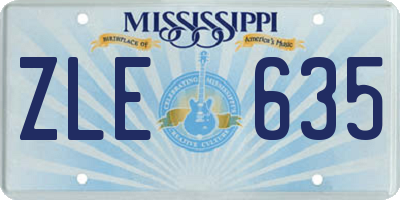 MS license plate ZLE635