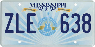 MS license plate ZLE638