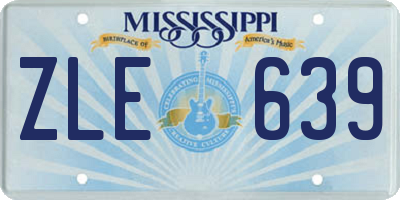 MS license plate ZLE639