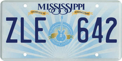 MS license plate ZLE642