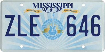 MS license plate ZLE646