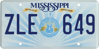 MS license plate ZLE649
