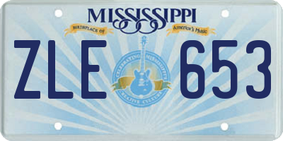 MS license plate ZLE653