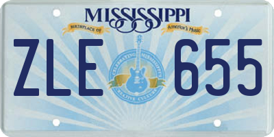 MS license plate ZLE655