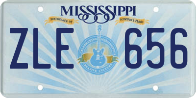 MS license plate ZLE656