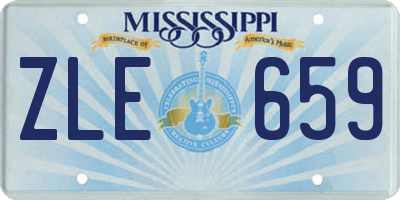 MS license plate ZLE659