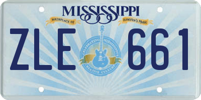 MS license plate ZLE661