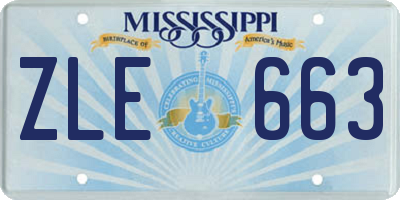 MS license plate ZLE663