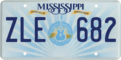 MS license plate ZLE682