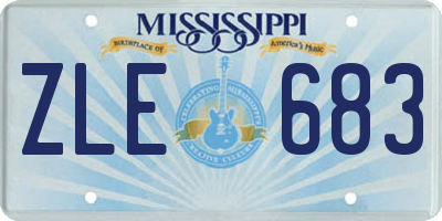MS license plate ZLE683