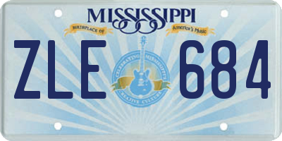MS license plate ZLE684