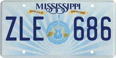 MS license plate ZLE686