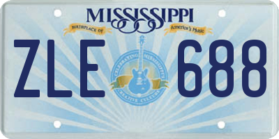 MS license plate ZLE688