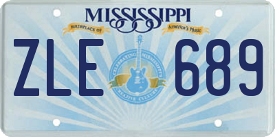 MS license plate ZLE689