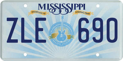 MS license plate ZLE690