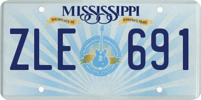 MS license plate ZLE691